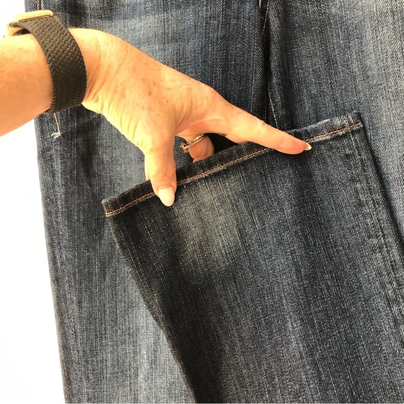 Earnest Sewn Anthropologie medium Wash Hefner 434 boot cut denim 28 - Picture 5 of 9